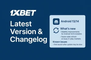 1xBet Latest version & Changelog
