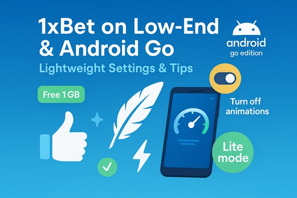 1xBet on Low-End or Android Go: Lightweight Settings & Tips