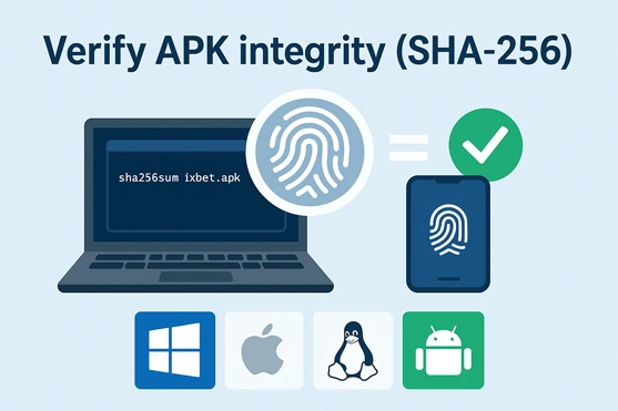 Verify APK integrity (SHA-256)